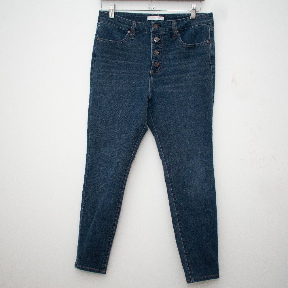 Lauren Conrad LC Super High Rise Super Skinny Button Fly Jeans Size 10